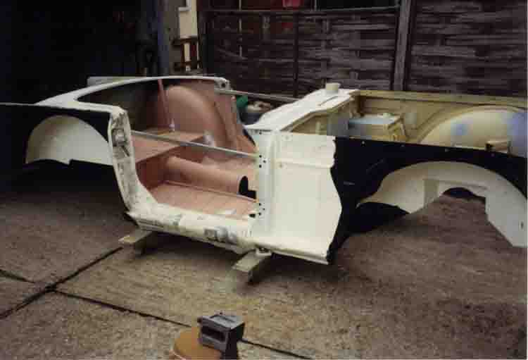 TR4 body tub after